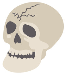 Halloween icon skull isolated