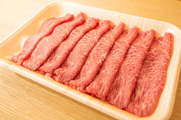 Japanese domestic Wagyu beef slices (Gunma, Jyoshu beef)