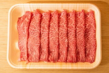 Japanese domestic Wagyu beef slices (Gunma, Jyoshu beef)