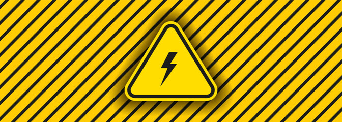 Vector flat icon high voltage