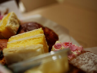 Selection of cakes and sweets for afternoon tea 
