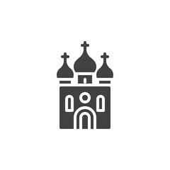 Church building vector icon