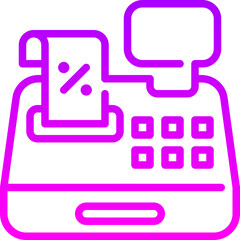 cash register gradient icon