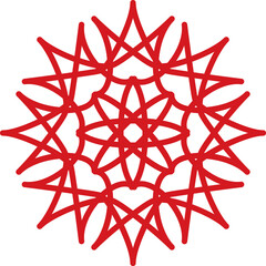 Circular Oriental Mosaic Geometric Ornament