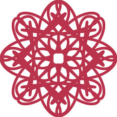Circular Oriental Mosaic Geometric Ornament
