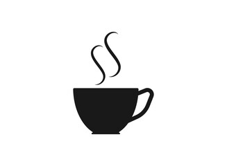 Coffee cup icon on white background. Vector illustration. eps 10.
