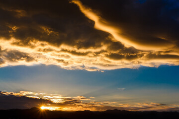 Sky and clouds at dawn
