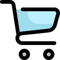 shopping cart line color icon