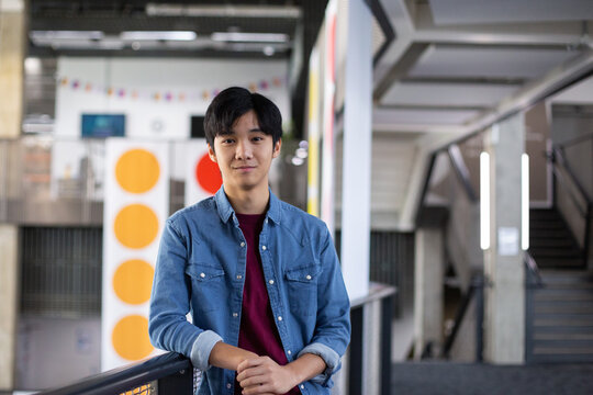 Portrait of Asian male high school student