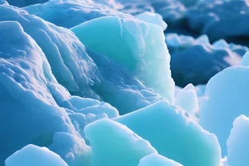 Fotobehang large ice floes, close-up, 3d-render, Raster illustration. © Яна Деменишина