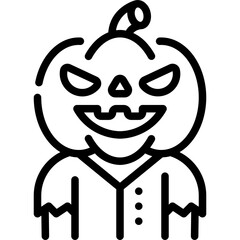 Obraz premium scarecrow line icon