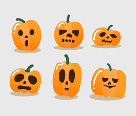 hand-drawing cute pumpkins to celebrate halloween festival