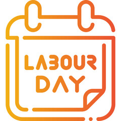 labor day gradient icon