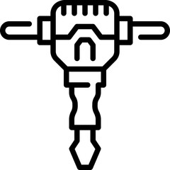 jackhammer line icon