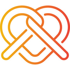 pretzel gradient icon