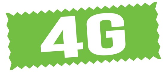 4G text written on green stamp sign.