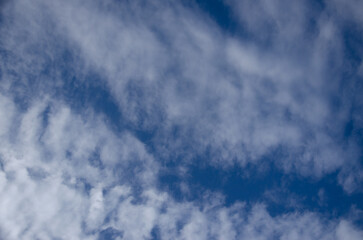 blue sky with white clouds. sky background, natural