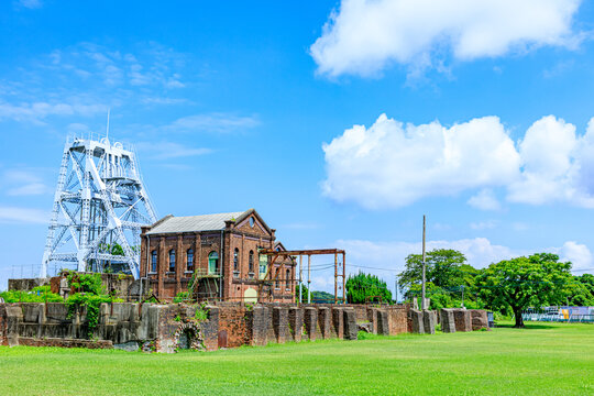 夏の万田坑　熊本県荒尾市　Manda pit in summer. Kumamoto-ken Arao city.
