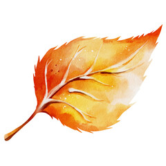 Autumn leaf watercolor