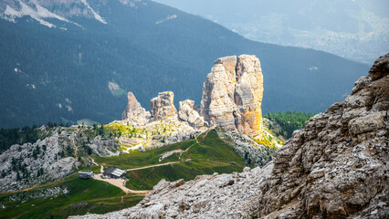 Fototapeta na wymiar Impressive rock formation in Dolomites