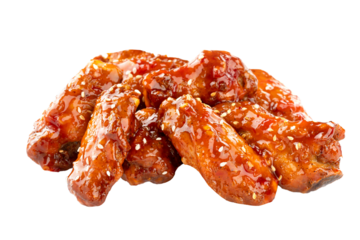 Fried chicken wings with sweet sauce