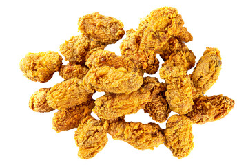 Fried fast food chicken wings