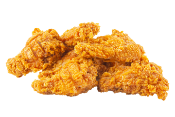 Fried fast food chicken wings