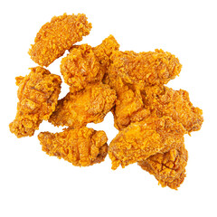 Fried fast food chicken wings