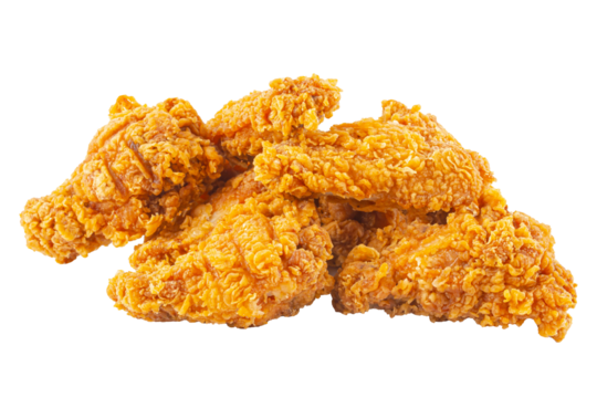 Fried fast food chicken wings