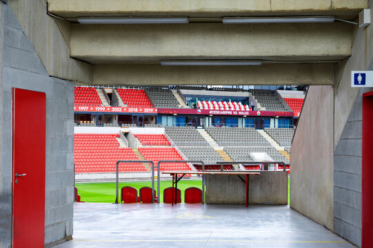 Pitch View At Sinobo Stadium - The Official Arena Of FC Slavia, Prague