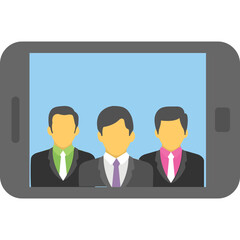 Video Conference Vector Icon