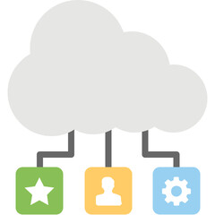 Social Media Cloud Vector Icon