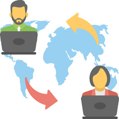 Global Communication Vector Icon
