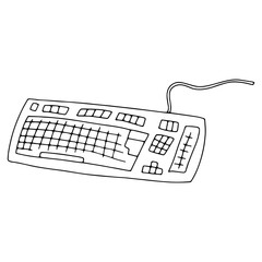 Doodle vector computer keyboard icon