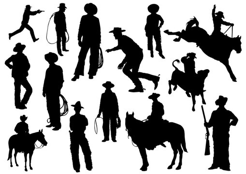 silhouettes of Cowboys
