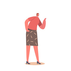 Stylish Woman Wearing Fashioned Outfit Red T-Shirt, Skirt and Shoes. Young Female Character in Modern Casual Clothes