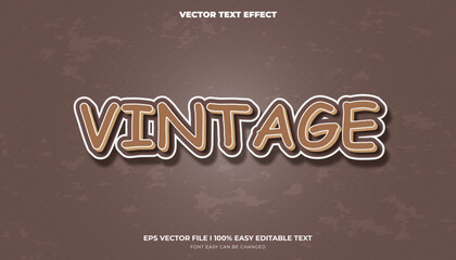 Vintage retro 3d style editable text effect