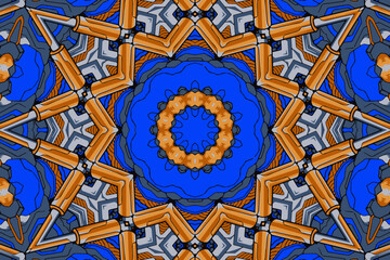 Bohemian geometric floral mandala print vector background