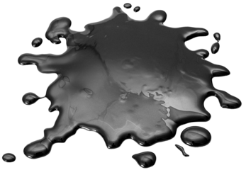 Black oil spill splash