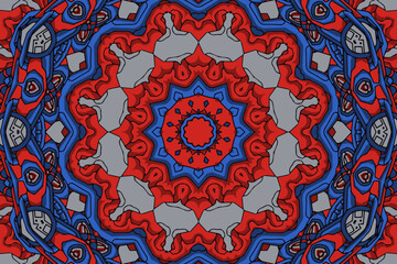 Vintage boho seamless pattern mandala ethnic vector background