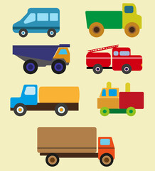 set of transport icons