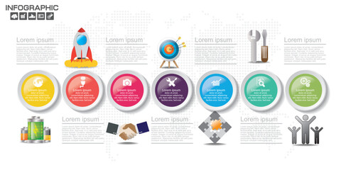 Infographic design vector and marketing icons can be used for workflow layout, diagram, annual report, web design. 