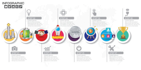 Infographic design vector and marketing icons can be used for workflow layout, diagram, annual report, web design. 