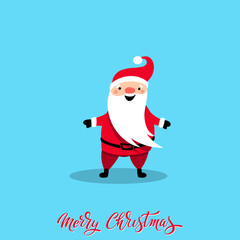 Santa Claus for Christmas and New Year. Cheerful hand drawn santa. Vector illustration