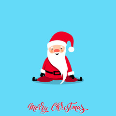 Fototapeta na wymiar Santa Claus for Christmas and New Year. Cheerful hand drawn santa. Vector illustration