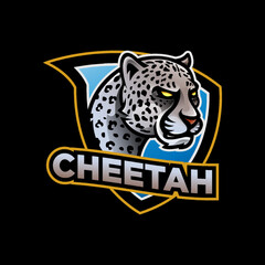 Mascot and esport logo - Cheetah on the shield © Wisma Kreatif