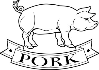 Pork food label