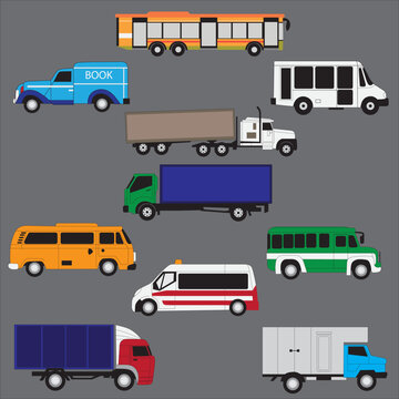 set of transport icons