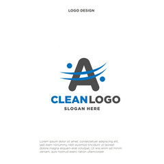 A Logo Letter Monogram Slash with Modern logo designs template