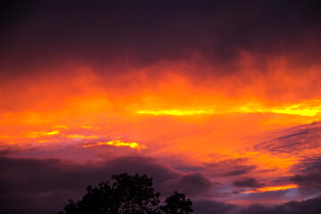 This spectacular sunset was in Septemberr  in Burnley in Lancashire in Northern England. This image was not photo-shopped to enhance the colour
